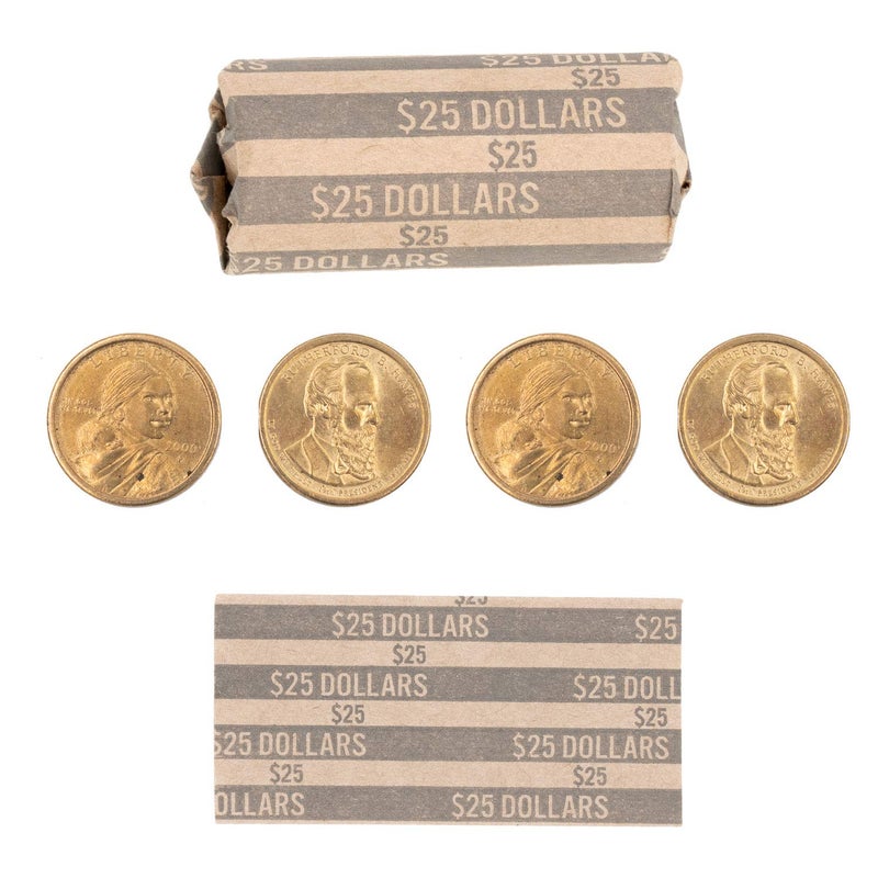 CAROUSELCHECKS Sacagawea Dollar Coin Wrappers, 100 Flat Striped Coin Wrappers - Image 2